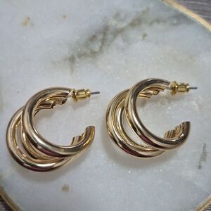 ♡ 3/$16 ♡ Womens Classic 3-Hoop Earrings Everyday Casual Jewelry